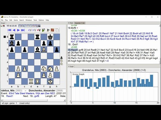 Grandelius, Nils   Donchenko, Alexander, 83rd Tata Steel Masters, Round 1 5