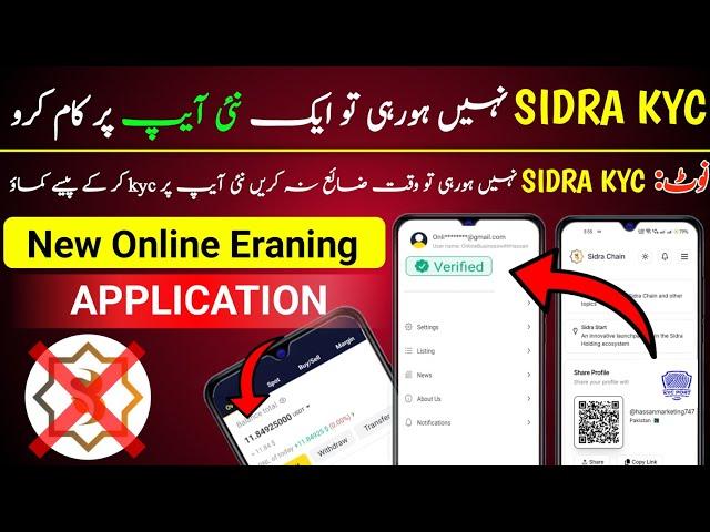 Sidra Chain like project | Best online earning platform | sidra kyc under review problem solve 2024