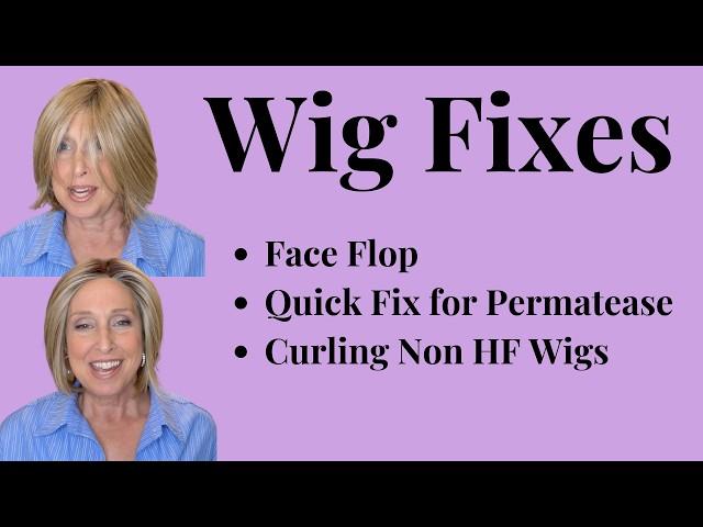 Wig Fixes | Fixing Face Flop, Permatease Trick, Curling Non HF Fibers