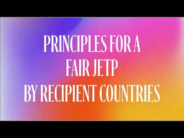 Principles for a Fair JETP