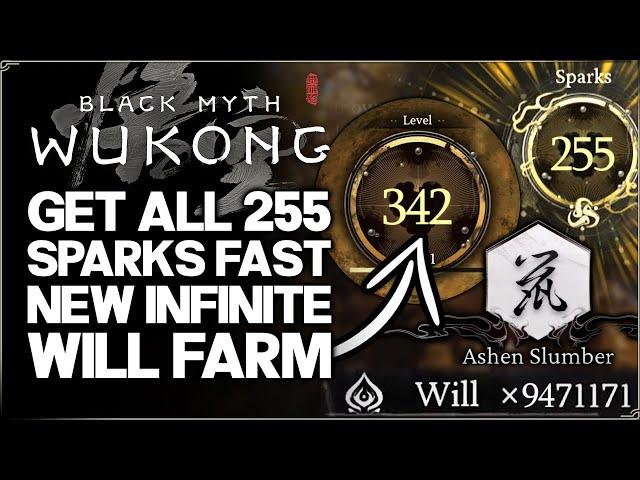 Black Myth Wukong - New Best 70+ Sparks Per Hour Will Farm Guide - Unlock ALL Skills Level Up Fast!