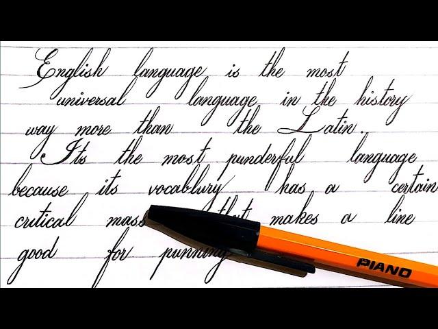 Very neat writing with Ballpoint. Cursive writing with Ballpoint ️. How to improve handwriting.