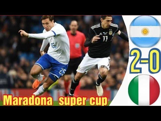 Argentina vs Italy(2-0)Maradona Super Cup 2021 Highlights#Copa America vs Euro2020