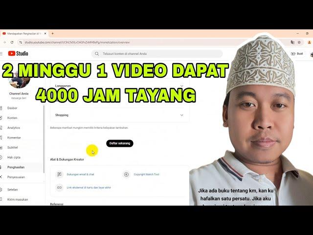 CARA CEPAT KEJAR 4000 JAM TAYANG  1 VIDEO AJAH CUKUP ⁉️