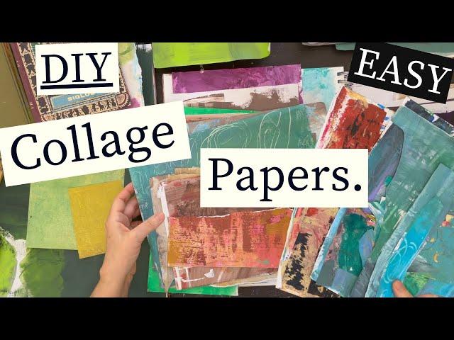 Make Your Own Collage Paper with Just Acrylic Paint and Copy Paper