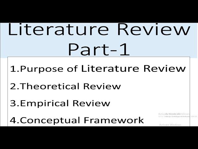 Chapter Two | Literature Review | Theoretical Review | Empirical Review | Part-1