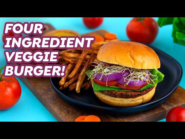 The BEST Vegan Veggie Burgers (with 4 Ingredients!)