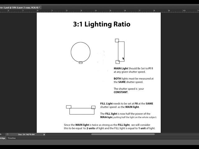 3 to 1 Lighting Ratio in Studio Photography