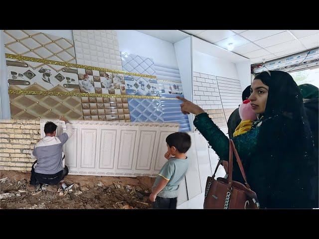 Shopping for Change, Tiled Walls: A Single Mom Beautifies Her Home