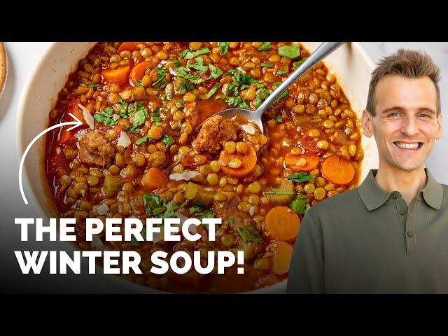 Sausage Lentil Soup | The perfect winter soup!