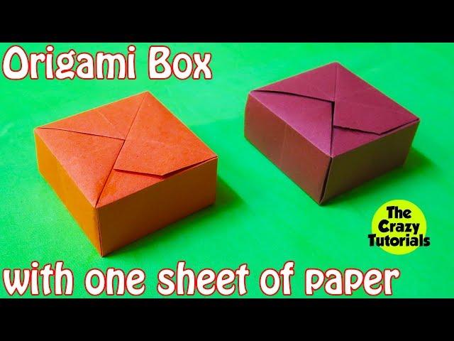 DIY - Origami Box with One Sheet of Paper (easy)