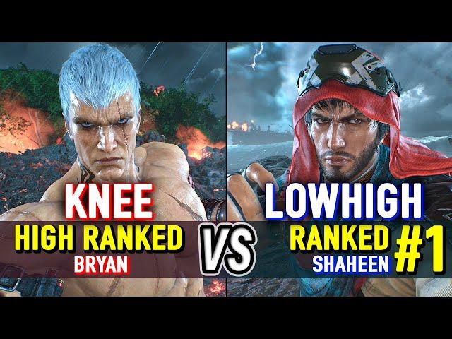 T8  KNEE (Bryan) vs LOWHIGH (#1 Ranked Shaheen)  Tekken 8 High Level Gameplay