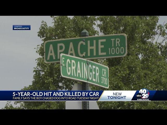 5-year-old hit and killed by car Tuesday night in Springdale