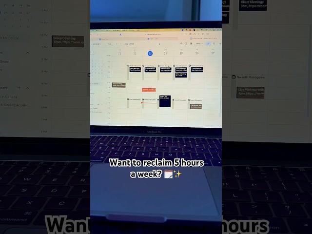 How to reclaim 5+ hours of your week! ️⤵️