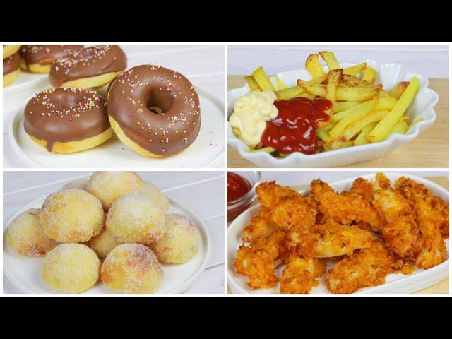 Leckere Donuts, Quarkbällchen, Pommes und Crispy Chicken Sticks ohne Fett I Geht das?