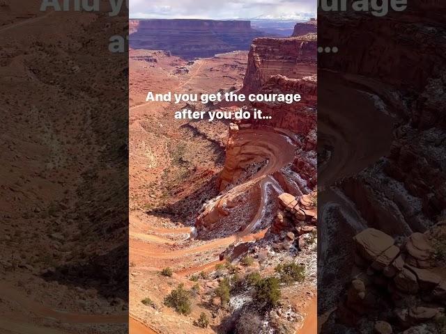 Driving the terrifying Shafer Trail in Moab, Utah