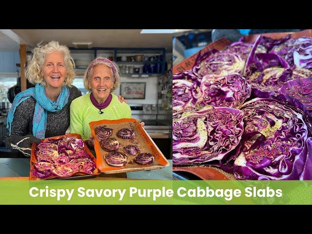 Crispy Savory Purple Cabbage Slabs