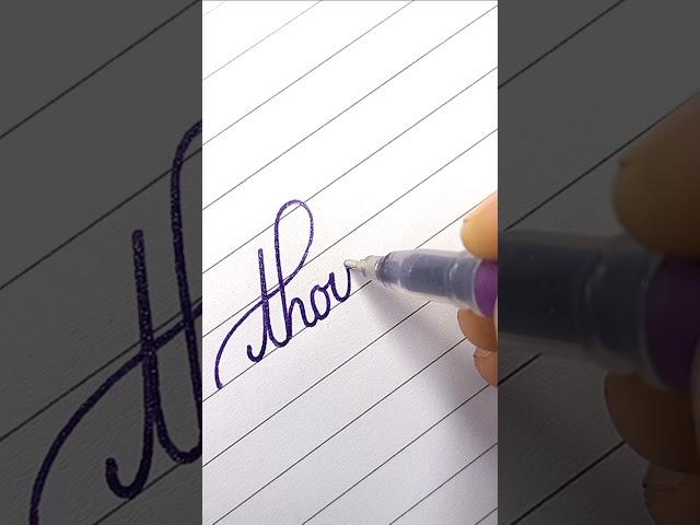 "thought" cursive writing.  #shorts #calligraphy #satisfying #trending #relaxing