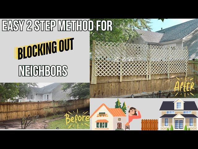 DIY Fence Privacy Screen|Simple 2-Step Method to Block Out Neighbors