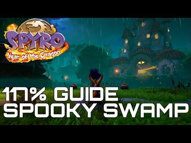 Spyro 3 Year Of The Dragon (Reignited) 117% Guide SPOOKY SWAMP (ALL GEMS, EGGS...)