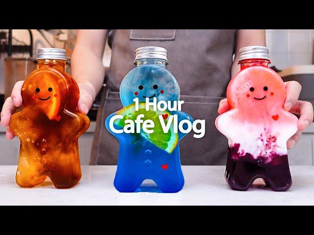 카페 브이로그/1시간 모아보기1 hours/Cafe Vlog/ASMR/Tasty Coffee#119