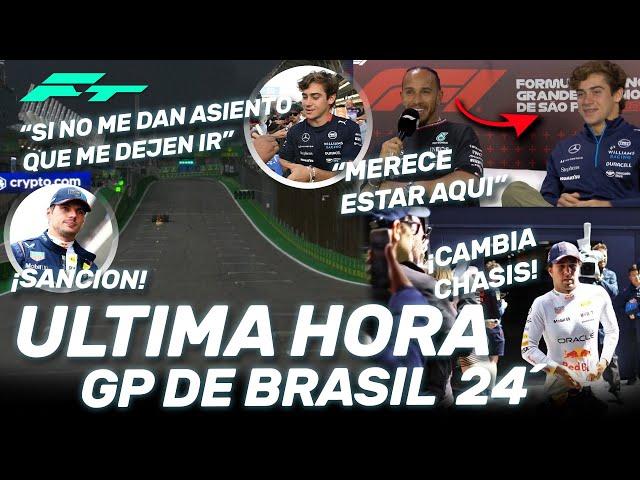 ¡¡ULTIMA HORA GP de BRASIL!! COLAPINTO PRESIONA a WILLIAMS, SANCION VERSTAPPEN, CHECO CAMBIA CHASIS…