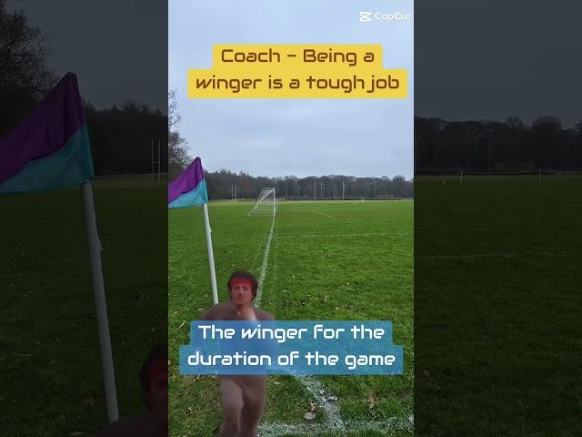 Being a winger is tough! #footballcoaching #grassrootsfootball #winger #football #grf #comedy
