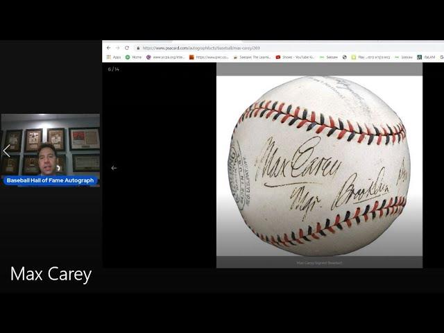 Max Carey Autograph Analysis