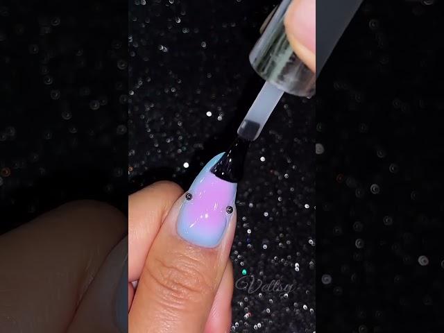 🩵 Easy Retro Vibe Aura Nails With Cushion Ombre Art Gel, No Airbrush Needed 