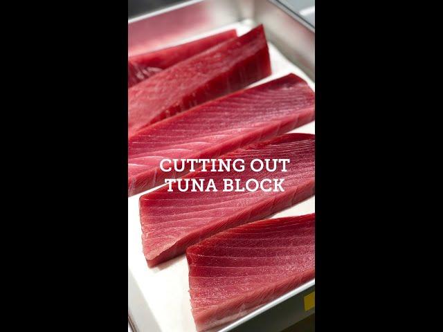 Cutting out Tuna Block #shorts @tokyosushiacademyenglishcourse