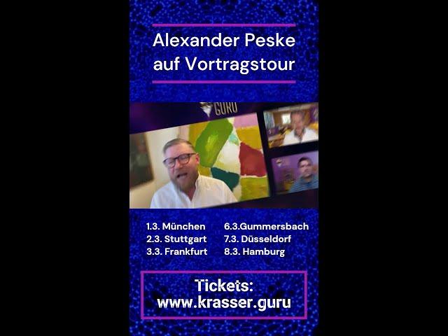 Alexander Peske auf Vortragstour in Deutschland  |  Einblicke in KRASSER GURU Backstage