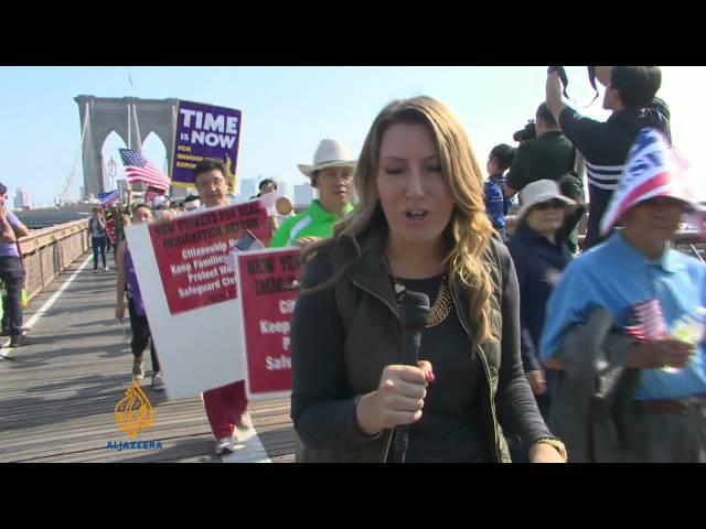 Demonstrators call for US immigration reform