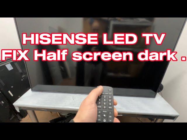 How to fix Hisense LED TV half screen dark , turn off after display logo. H65AE6000 . Disassembling.