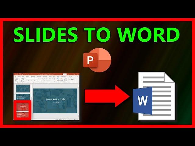 How to convert selected PowerPoint Slides to Word DOCX document (2021)