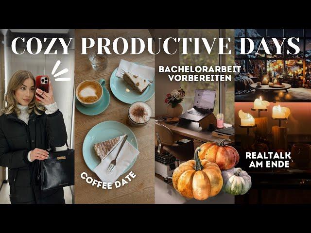 Cozy & Productive Fall Vlog 🫖Coffee Date, Bachelorarbeit, Realtalk