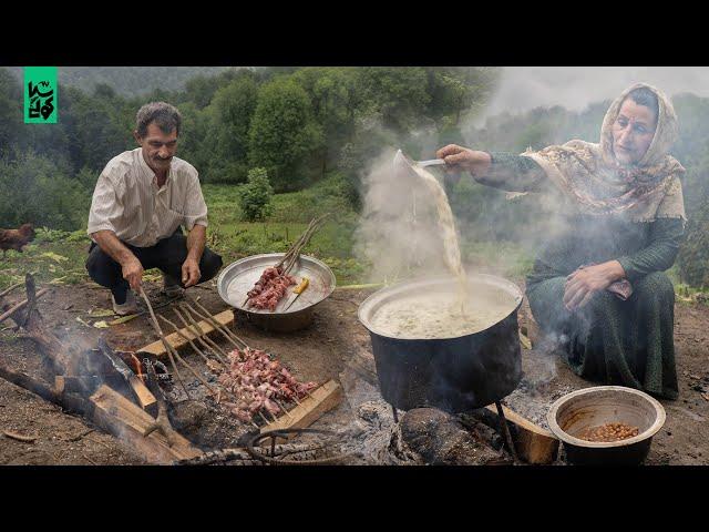 Kabab and Aash e Doogh - Legend of Taleshi Cuisine -  Country life in North of Iran