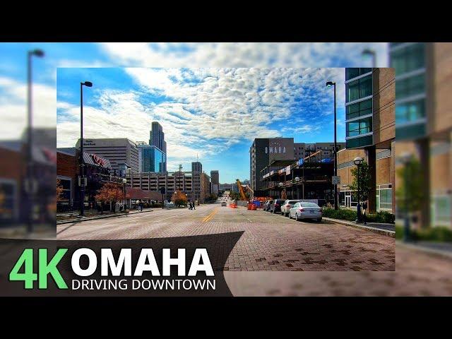 Omaha 4K60fps - Driving Downtown - Nebraska, USA