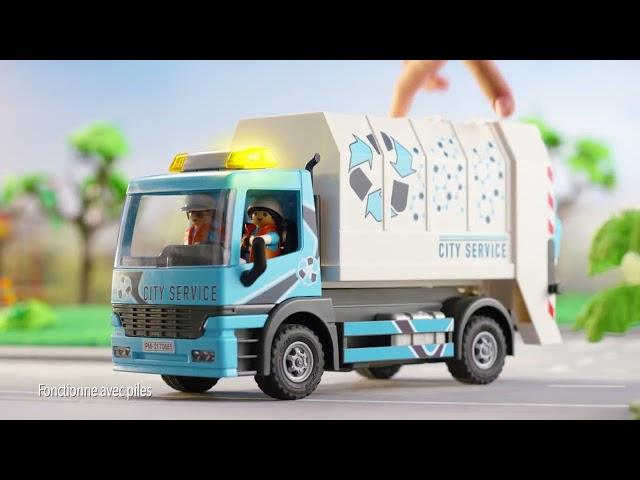  Camion poubelle avec effets lumineux - PLAYMOBIL en Français