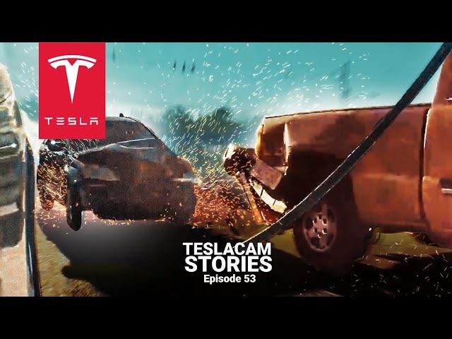 HONDA SMASHES INTO STOPPED CARS AT FULL SPEED | TESLACAM STORIES #53