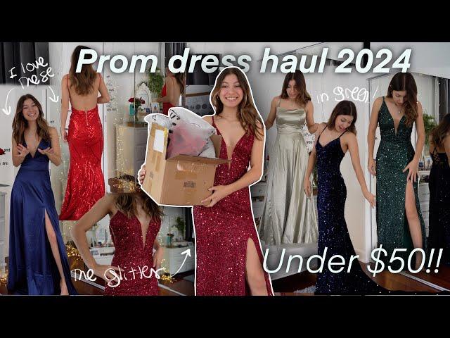 Under $50 Shein PROM DRESS Haul *Prom 2024*