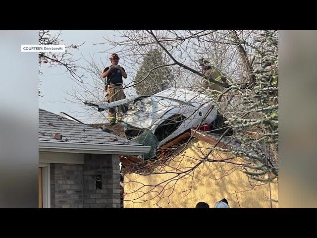 Vehicle lands on Nampa resident's rooftop following fatal crash