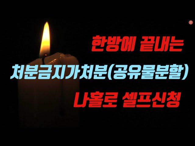 셀프가처분-지분을 낙찰 받고 인터넷으로 상대방 지분에 가처분신청.