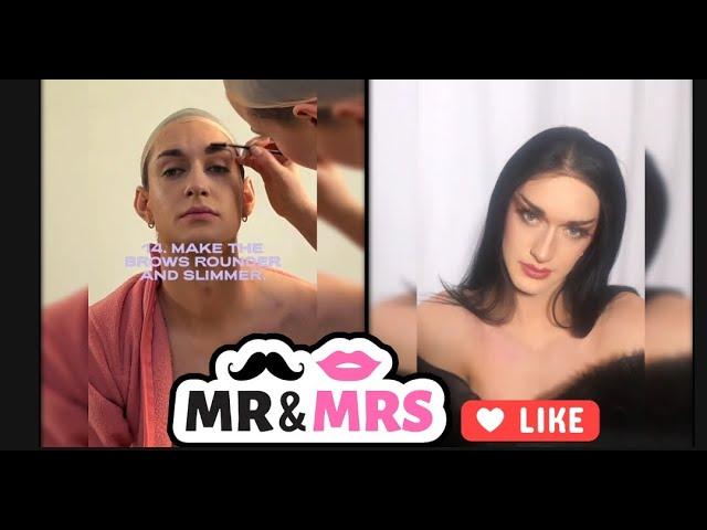 Started crossdressing with my wife , boy to girl makeup transformation , male to female drag queen