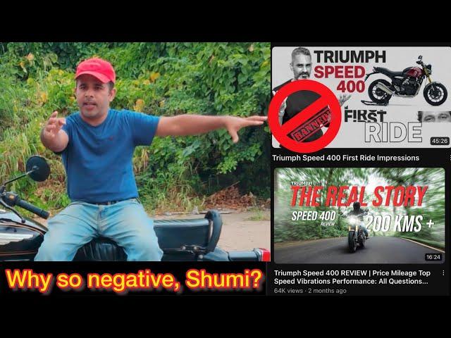 TRIUMPH SPEED 400: The REAL REASON behind Shumi's/MotorInc's HATE | FACT CHECK