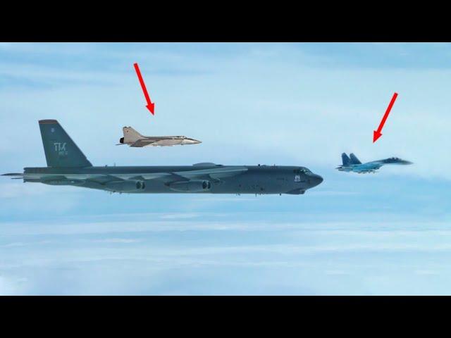 Terrifying: Russian MiG-29 and MiG-31 INTERCEPT US B-52 Bomber - Then THIS Happened!