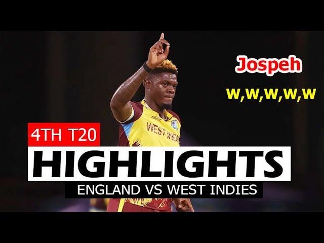 ENGLAND VS WEST INDIES 4TH T20 MATCH HIGHLIGHTS 2024 | ENG VS WI