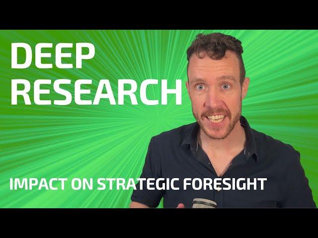 DEEP RESEARCH - Demo + Impact on Strategic Foresight and Knowledge Work | Peter Joosten