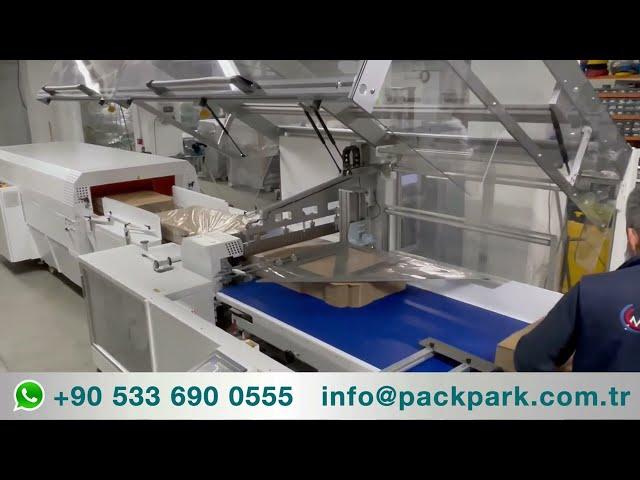 Cardboard Box Packaging, Fully Automatic Four Sides Closed Shrink Wrapping Machine