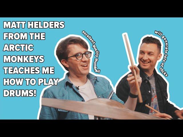 Matt Helders from the Arctic Monkeys tried to teach me the drums (1/3)