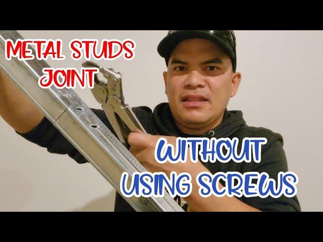 HOW TO CREATE A METAL STUDS JOINT WITHOUT USING SCREWS | @mrideastv8563